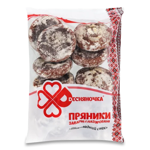 Пряники Заварні Глазуровані Шоколадний Смак, в/ґ, 400г