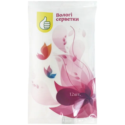 Серветки вологі Auchan 12шт