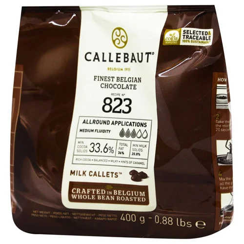 Шоколад молочний Callebaut Каллети 33,6% 400г