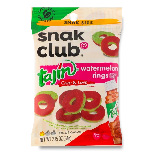 Жувальні Цукерки Snak Club Tajin зі Смаком Кавун, 150г