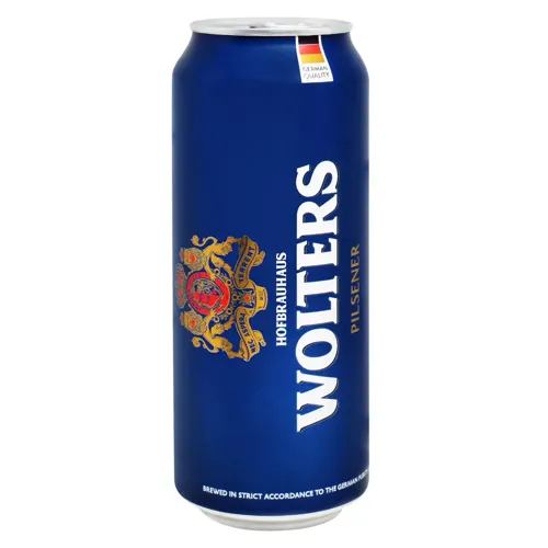 Пиво Wolters Pilsener світле з залізній банці 4,9% 0,5л