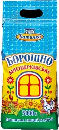 Борошно пшеничне вищого ґатунку «Хатинка», 5кг