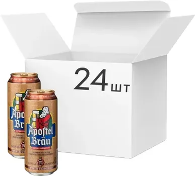 Упаковка пива Eichbaum Apostel Brau світле фільтроване 5%, 0.5 л x 24 шт