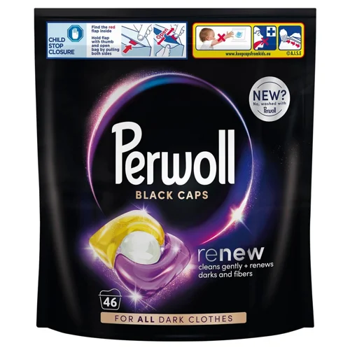 Капсули для прання Perwoll Black Caps для темних та чорних речей 46шт