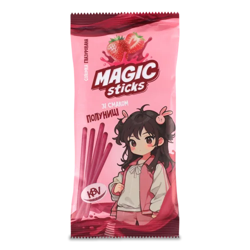 Соломка Глазурована Зі Смаком Полуниці, в/ґ, 60г