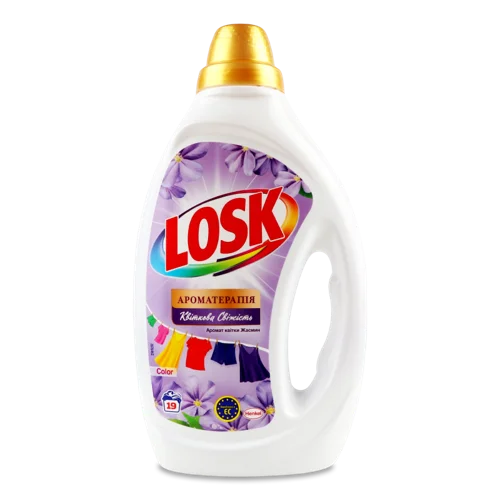 Засіб Для Прання Рідкий Концентрований Color Ароматерапія Жасмин Losk, 855мл