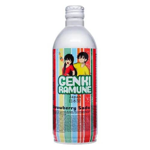 Напій содовий Genki Ramune Strawberry 0,5л