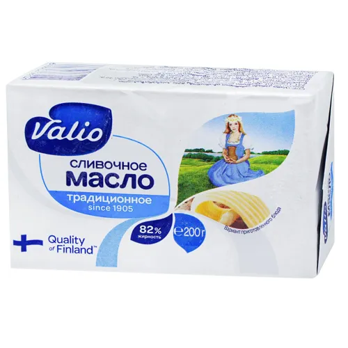 Масло Valio Традиційне вершкове 82% 200г
