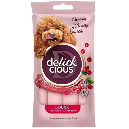 Ласощі для собак Delickcious з качкою та журавлиною 4шт х 15г
