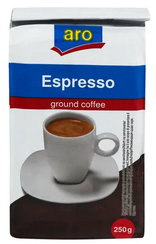 Кава обсмажена молота Espresso Aro вищого ґатунку 250г