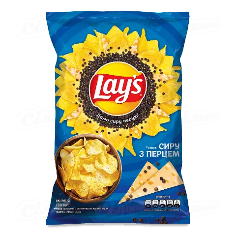 Чіпси Lay's картопляні зі смаком сиру з перцем, 120г