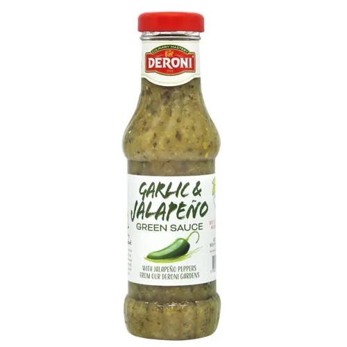 Соус гострий з часником та халапеньйо Дероні 315г