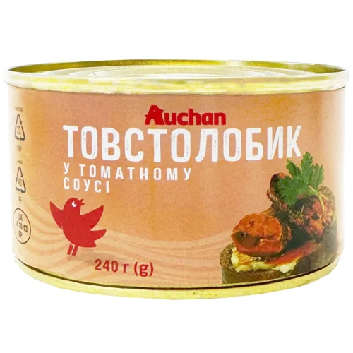 Товстолобик Auchan у томатному соусі 240г