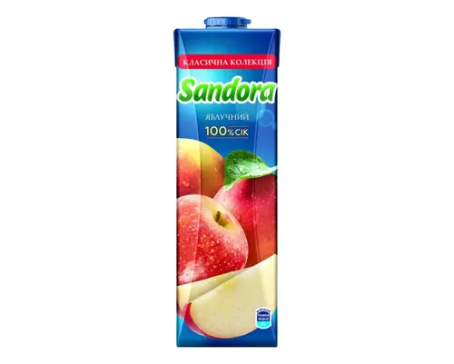Сік відновлений освітлений Яблучний Sandora тетрапак 1л