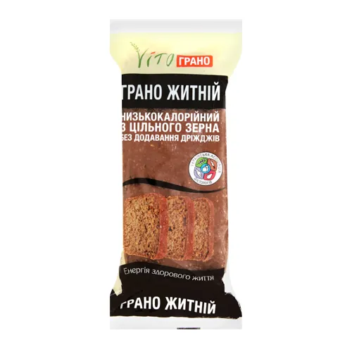 Хліб низькокалорійний з цільного зерна на заквасці Житній Vito Грано м/у 440г