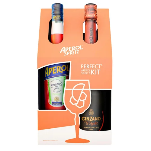 Набір Аперитив Aperol Aperitivo 0,7л + Вино ігристе Cinzano To Spritz біле сухе 0,75л