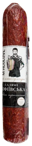 Ковбаса Салямі Софіївська Ятрань сиров'ялена вищого ґатунку 0.405кг