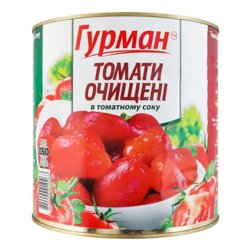 Томати очищені в томатному соку Гурман 2.6кг