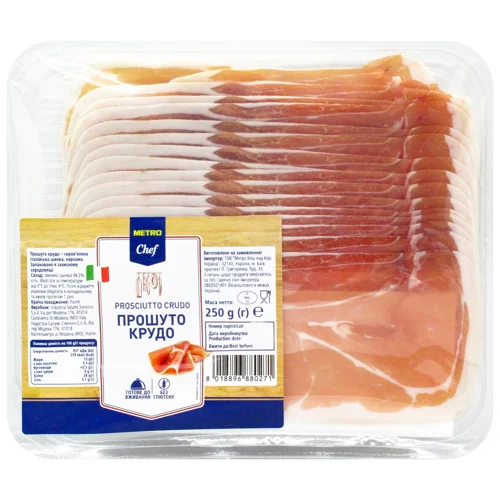 Шинка Metro Chef Прошуто Крудо нарізка 250г