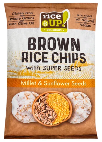 Чіпси рисові Millet&Sunflower Seeds Rice Up! м/у 60г
