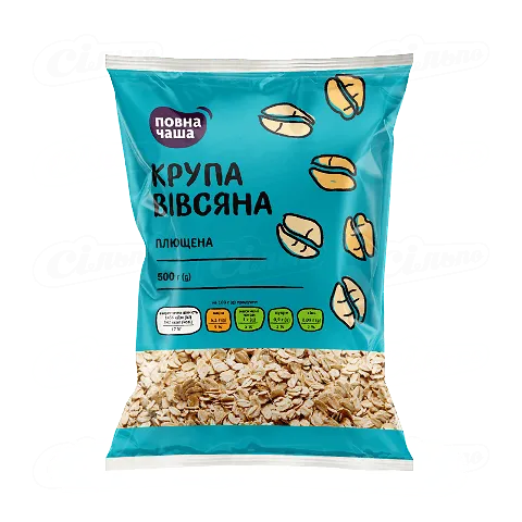 Крупа вівсяна «Повна Чаша»® плющена, 500г
