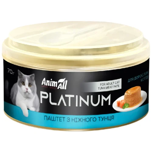 Корм вологий AnimAll Platinum з тунцем для котів 70г