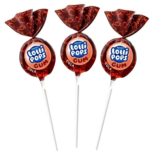 Цукерки Roshen Lollipops Gum Cola вагові