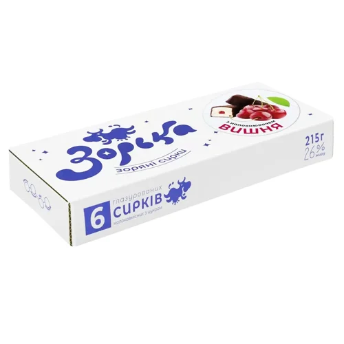 Сирок глазурований Зорька вишня 26% 6*36г