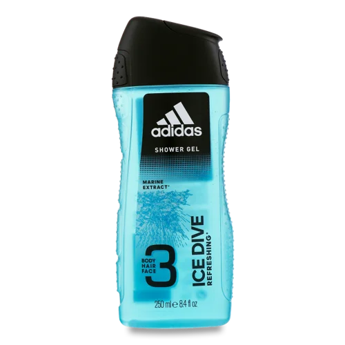 Гель для Душу Чоловіків Ice Dive 3в1 Adidas, 250мл