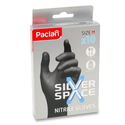Рукавички Нітрилові M Silver Paclan, В/ґ, 10 пар