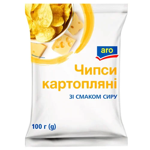 Чипси Aro картопляні зі смаком сиру 100г