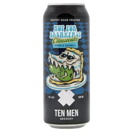 Пиво Ten Men Not For Breakfast: грушевий та дорблю чізкейк світле нефільтроване 4% 0,5л