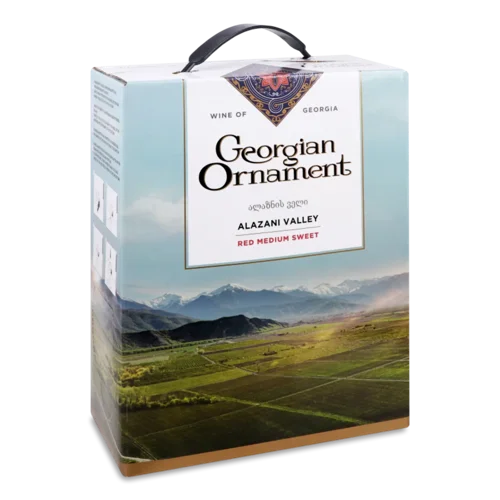Вино Georgian Ornament Alazani Valley червоне напівсолодке