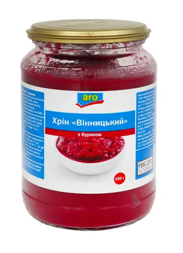 Хрін з буряком Вінницький Aro с/б 250г