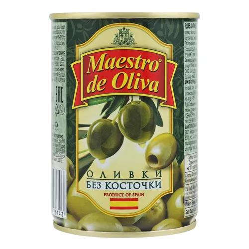 Оливки без кісточки Maestro de Oliva з/б 280г