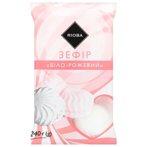 Зефір Rioba Біло-рожевий 240г