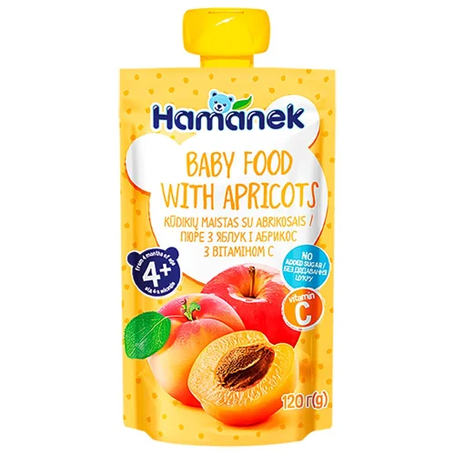 Пюре Hamanek яблуко з абрикосом 120г