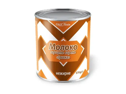 Молоко Своя Лінія згущене варене Іриска нежирне 370г