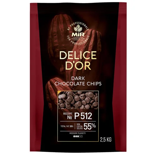 Шоколад чорний MiR Delice D'or диски Р512 55% 2,5кг
