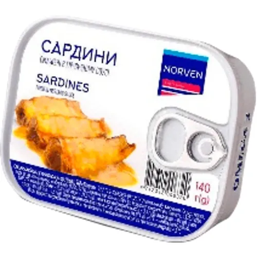 Сардина Norven обсмажена у гірчичному соусі 140г