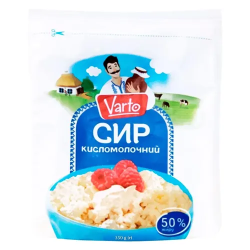 Сир кисломолочний 5% Varto 350г