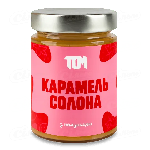 Карамель TOM солона з полуницею, 330г