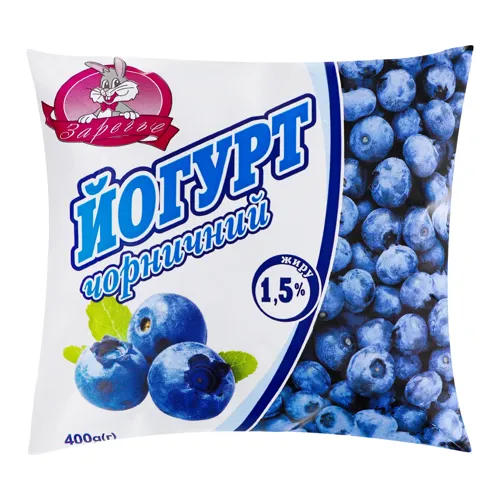 Йогурт 1.5% Чорничний Заречье м/у 400г
