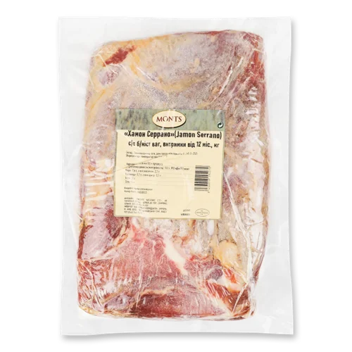 Хамон Сиров'ялений Витримка Від 12 Міс Serrano Monts, кг