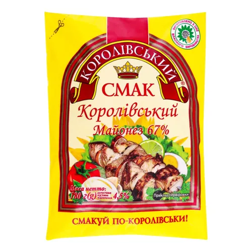 Майонез 67% Королівський Королівський смак м/у 180г