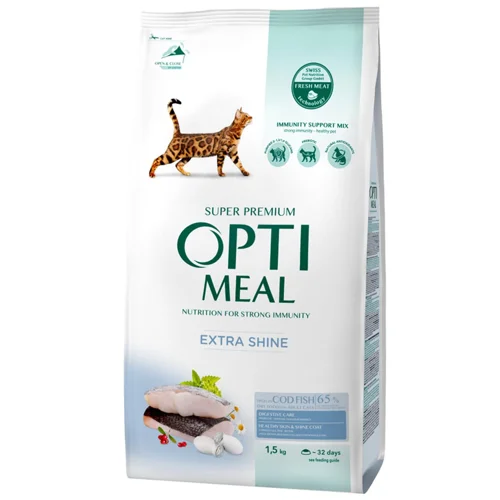 Корм сухий Optimeal з тріскою для котів 1,5кг
