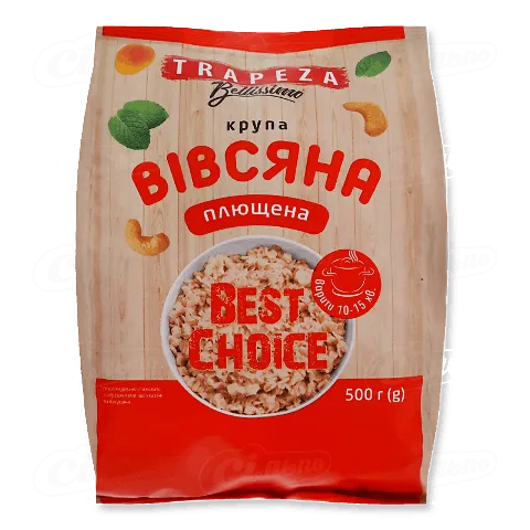 Крупа 0,5 кг Trapeza вівсяна плющена м/уп