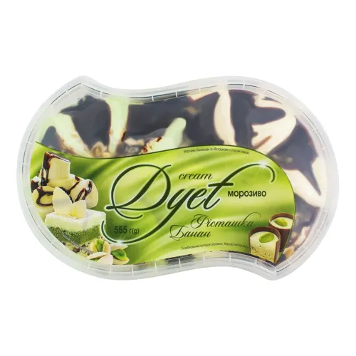Морозиво 12% Фісташка Банан Cream Dyet Ласунка п/у 555г