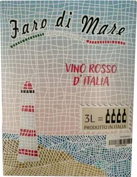 Вино Faro Di Mare - Vino Rosso сухе червоне 3л 11%