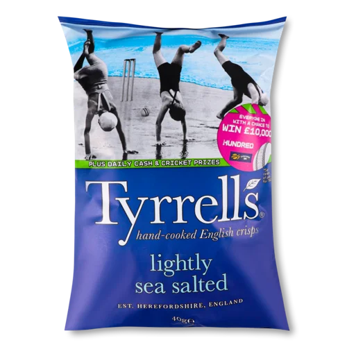 Чипси Вищого Ґатунку TYRRELLS З Морською Сіллю, 150г